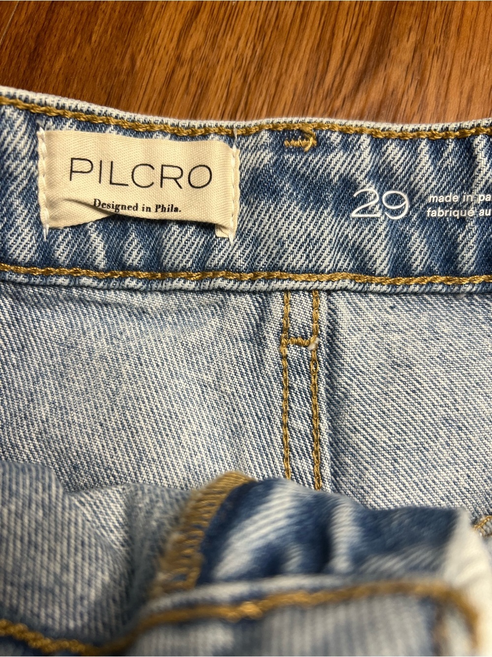 Anthropologie Pilcro Size 29 Pitched Micro Denim Shorts Blue Jean NEW - Picture 7 of 7